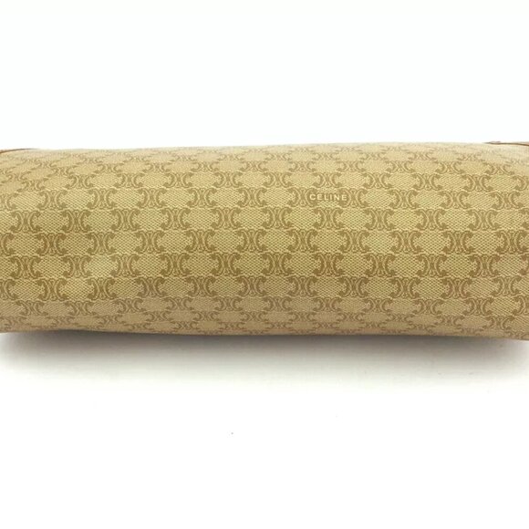 CELINE Clutch Bag Macadam Beige PVC ?~ Leather Authentic Used F1688 - Picture 5 of 10